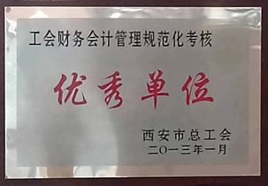 工會财務會計管理規範化考核優秀單位